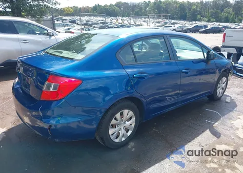 2012 Honda Civic Lx z USA, uszkodzony, nr VIN 2HGFB2F59CH514529